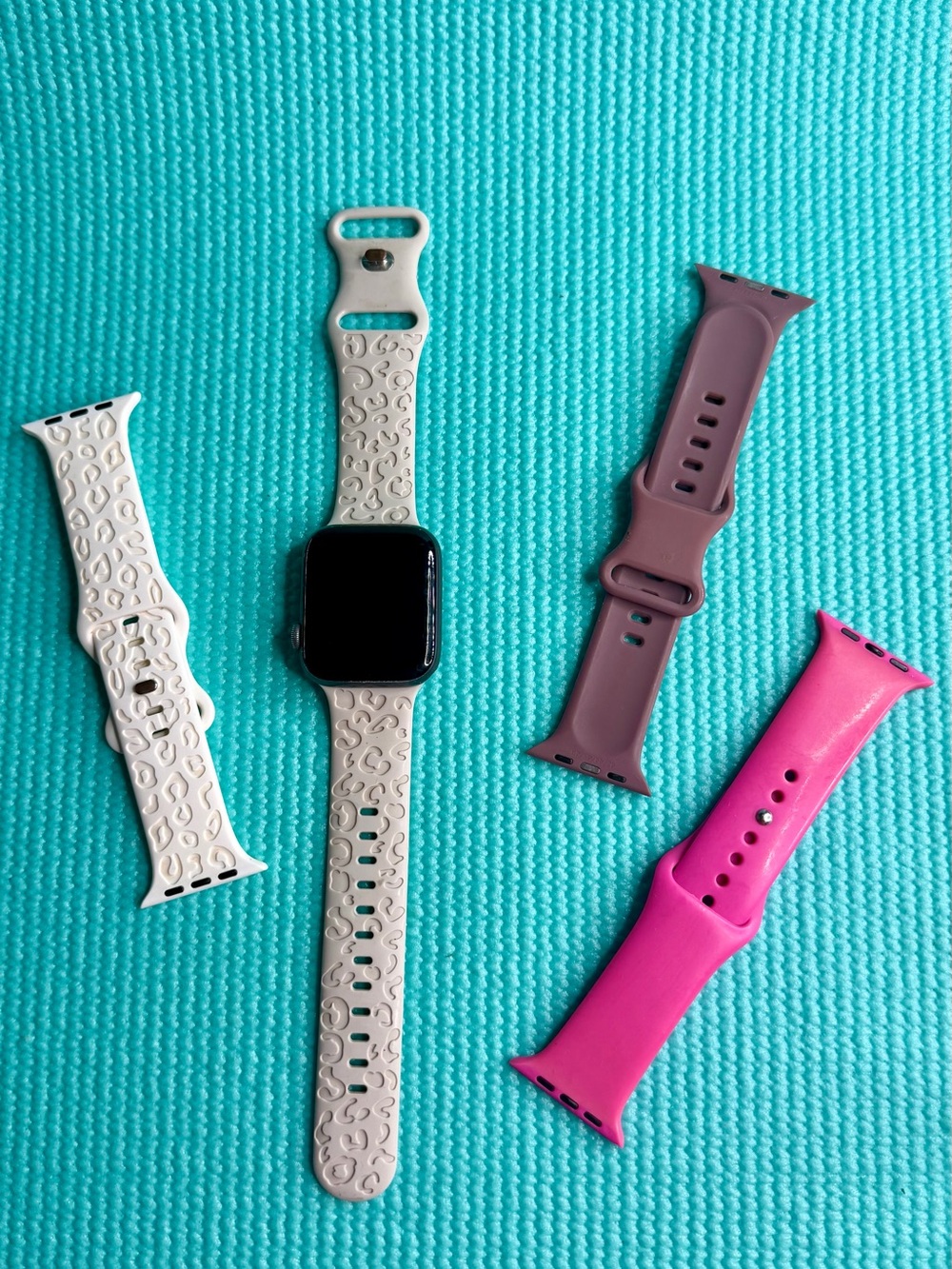 AppleWatch SE 1st Gen 44mm Band Bundle in Beige, Mauve, and Hot Pink